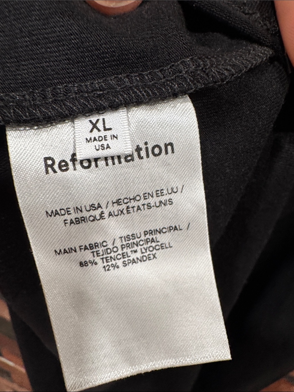 Reformation Ribbed Halter Mini Dress Black - Picture 10 of 11